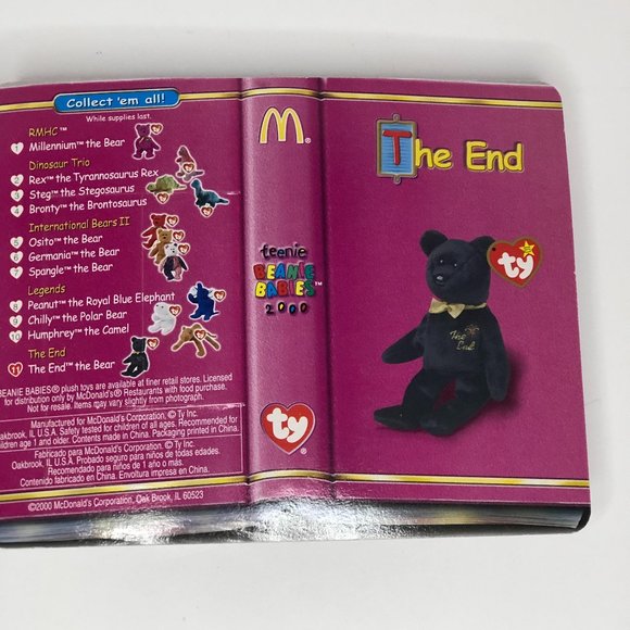RARE Ty Teenie Beanie Babies - The End Bear - Vtg. - New In Package Collectible - Picture 4 of 12